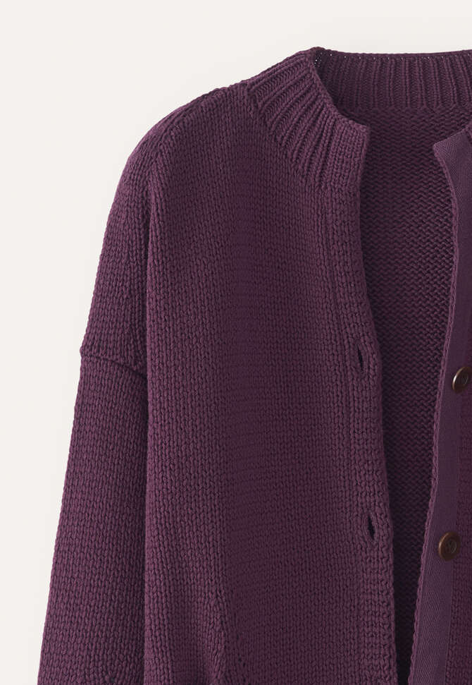 Trichterkragen-Cardigan, Brombeere, completeTheLook