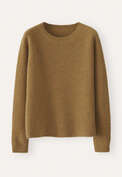Gerippter Pullover mit Rundhalsausschnitt, Tundra, webstill