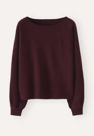 Pullover mit Dolman-&Auml;rmeln, Brombeere, webstill