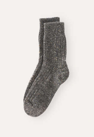 Donegal-Socken, Dunkelgrau, webstill