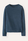 Lang&auml;rmeliger Pullover, Petrol, webstill