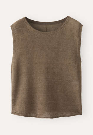 Gestricktes Oberteil, Gr&uuml;n/Taupe, webstill