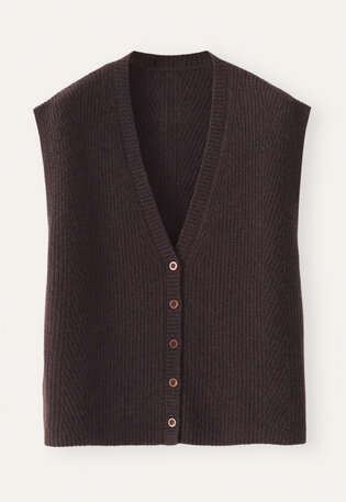&Auml;rmelloser Cardigan, Dark aubergine, webstill
