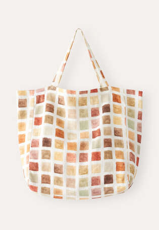 Bedruckte Tragetasche, Orange/Ocker, webstill