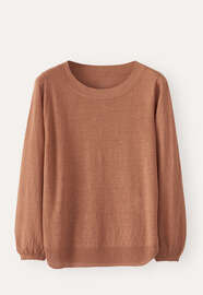 Pullover mit Glocken&auml;rmeln, Terracotta, webstill