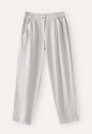 K&uuml;rzere, schmal zulaufende Hose, Eisgrau, webstill