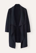 Jacke mit Wasserfallkante, Tinte, webstill