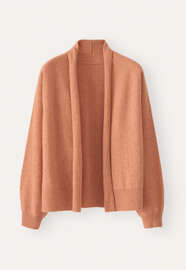 Schalkragen-Cardigan, Apricot, webstill