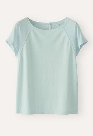Oberteil mit Raglan&auml;rmeln, Mint/Aqua, webstill