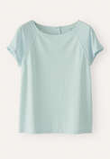 Oberteil mit Raglan&auml;rmeln, Mint/Aqua, webstill