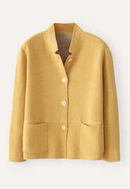Doppelt gestrickte Jacke, Honig, webstill