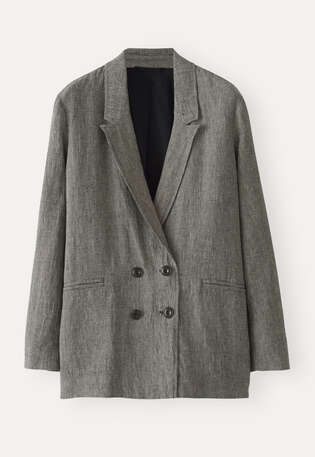 Zweireihige Jacke, Monochrom, webstill