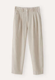 Schmal zulaufende Hose, Rehbraun, webstill