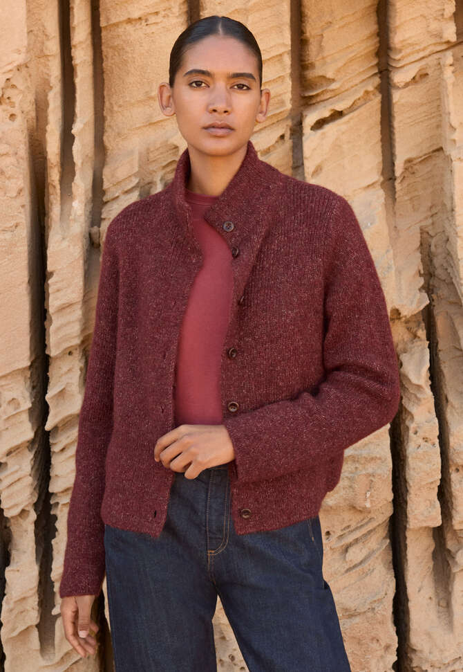 Korbmuster-Pullover, Rostrot, completeTheLook