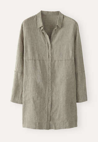 Lange Bluse, Zartes Khaki, webstill