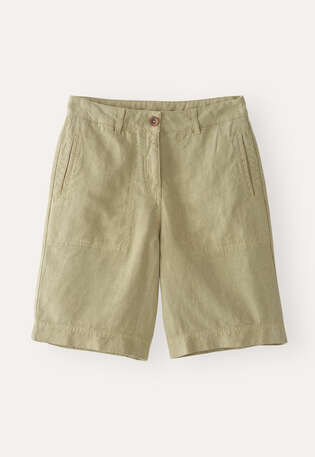 Entspannte Shorts, Blasses Salbei, webstill