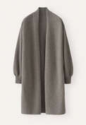 Langer Cardigan, Dunkler Nebel, webstill