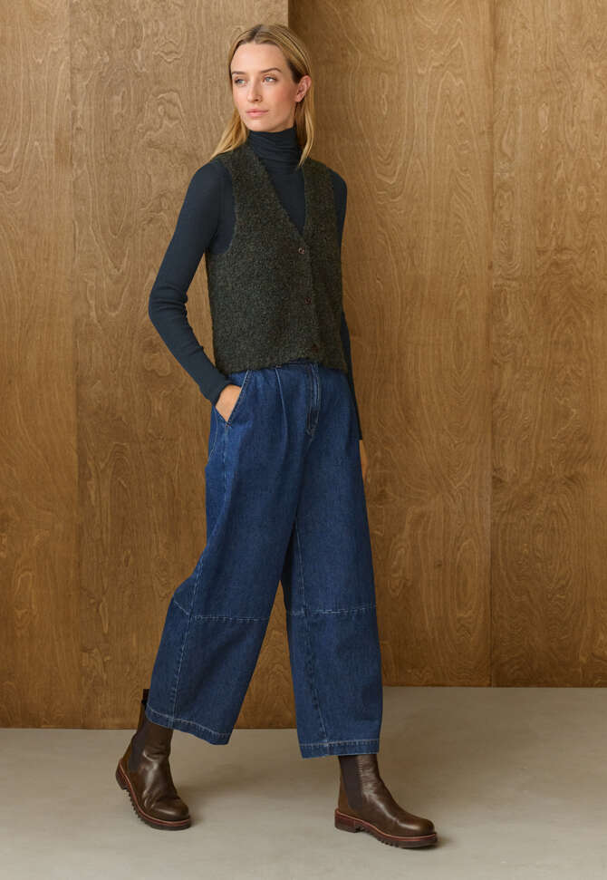 Gerippter Pullover, Dunkles Petrol, completeTheLook