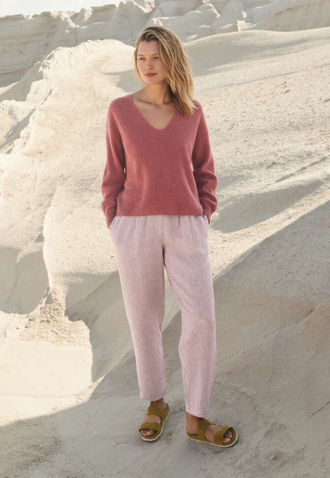 Schmal zulaufende Hose, Korallenrosa, completeTheLook