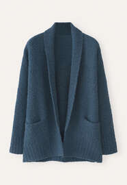 Gestrickte Jacke, Baltic-Blau, webstill