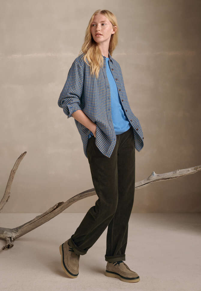 Hose mit geradem Bein, Torf 74cm, completeTheLook