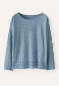 Pullover mit Dolman-&Auml;rmeln, Ozean meliert, webstill
