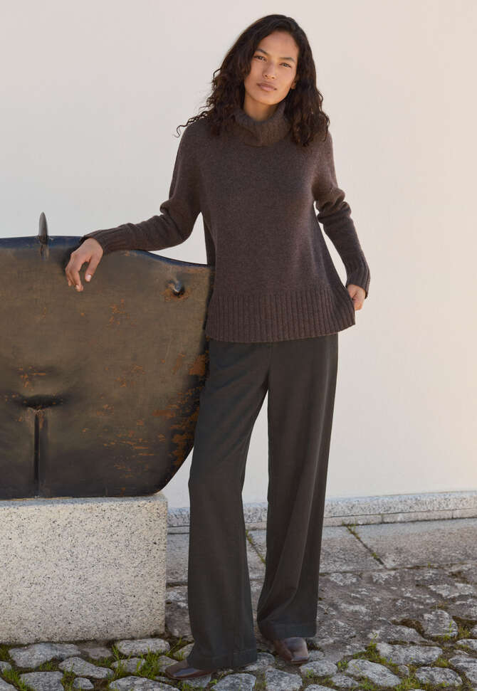 Rollkragenpullover, Maronenbraun, completeTheLook
