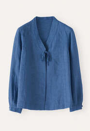 Hemd im Kimono-Stil, Indigo, webstill