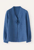 Hemd im Kimono-Stil, Indigo, webstill