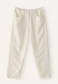 Hose mit geschwungenem Bein, Creme, webstill