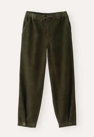 Schmal zulaufende Hose, Gewaschenes Tannengr&uuml;n, webstill