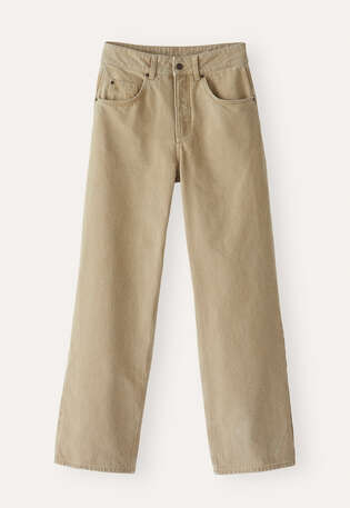 Jeans mit geradem Bein, Gewaschenes Steingrau, webstill
