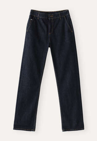 Jeans im Five-Pocket-Stil, Indigo gesp&uuml;lt, webstill