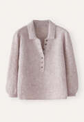 Pullover mit Kragen, Blasses Lavendel, webstill