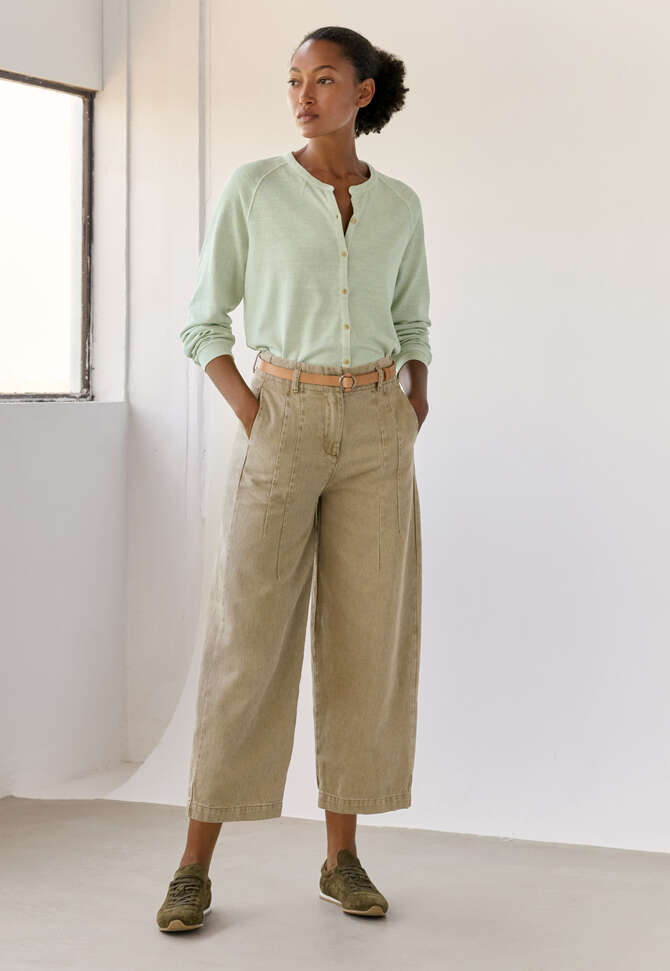 Denim darted jeans, Dunkeloliv, completeTheLook