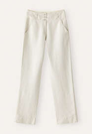 Hose mit geradem Bein, Perle, webstill