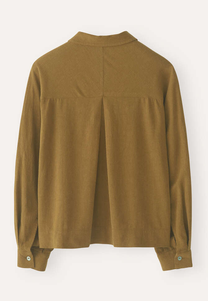 Bluse mit geschwungenen &Auml;rmeln, Bronzegr&uuml;n, completeTheLook