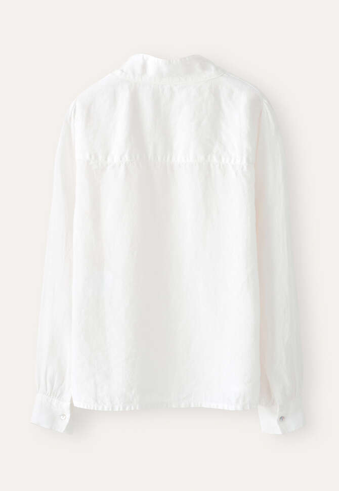 Bluse mit Trichterkragen, Wei&szlig;, completeTheLook