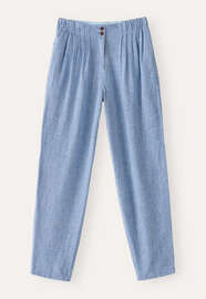 Schmal zulaufende Hose, Indigoblau, webstill