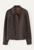 Kastige Jacke, Rostschwarz, webstill