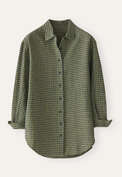 Bluse mit Vichy-Karo, Oliv/Blau, webstill