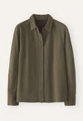 Bluse mit Raglan&auml;rmeln, Dunkles Khaki, webstill