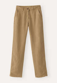 Jeans mit schmalem Bein, Dunkler Sand, webstill