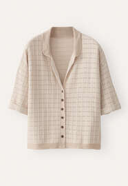 Bluse mit Karomuster, Kiesel, webstill