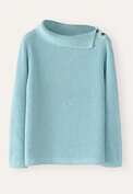 Pullover mit Kragen, Mint/Ozean, webstill