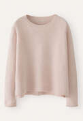 Pullover mit Rundhalsausschnitt, Grauros&eacute;, webstill