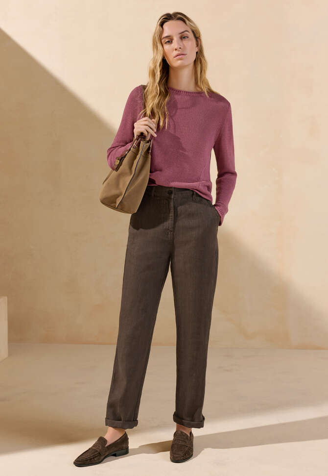 Jeans mit schmalem Bein, Tr&uuml;ffel, completeTheLook