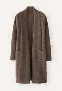 Verschlussloser Cardigan, Zartes Braun, webstill