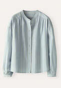 Streifenbluse, Zartes Blau, webstill