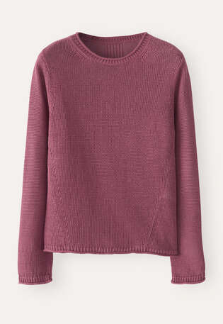 Lang&auml;rmeliger Pullover, Maronenrosa, webstill